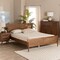Baxton Studio Gardwin Mid-Century Modern Ash Walnut Finished Wood King Size Platform Bed 235-12778-ZORO - alternate 3